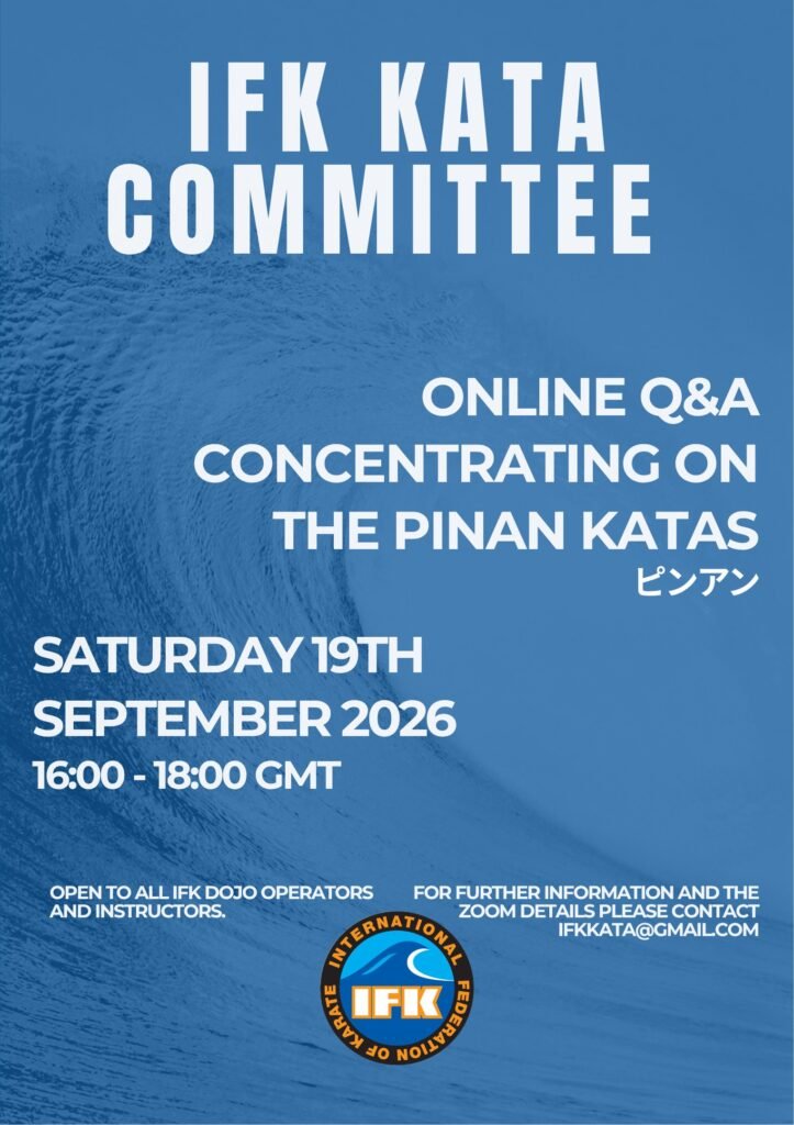 IFK Kata Committee online Q&A on the Pinan katas, September 19, 2026